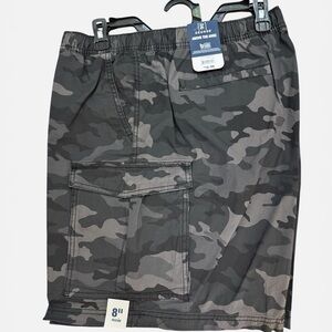 George Men's Dark Gray Camouflage Cargo Shorts